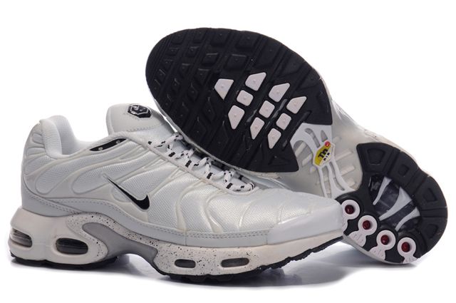 Mens Nike Air Max TN News White Black Shoes - Click Image to Close